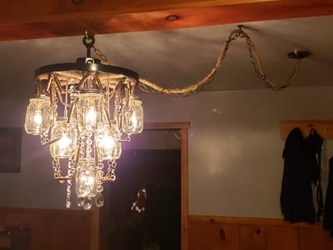14" Wagon Wheel Ammo Casing Chandelier